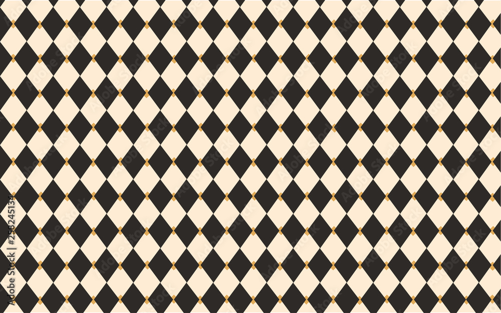 Circus Black and White Harlequin Classic vintage Wallpaper