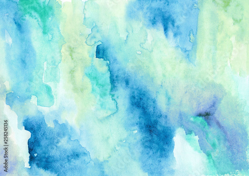 green blue abstract watercolor texture background
