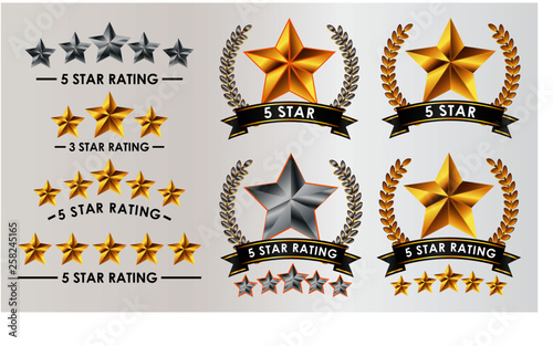 set of customer feedback 5 star rating. easy to modify