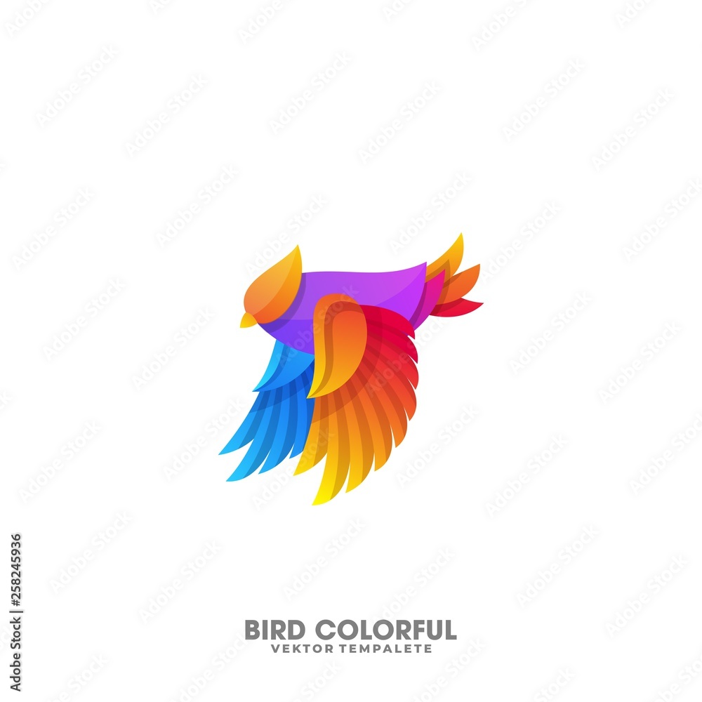Obraz premium Bird Colorful Illustration Vector Template