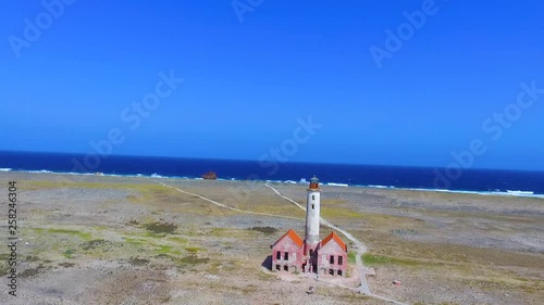 Lighthouse in Klein Curaçao - Film by drone