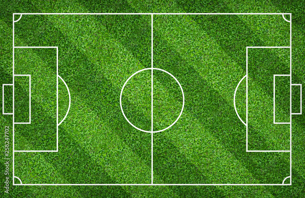 Football field or soccer field for background. Green lawn court for create game. Football field or soccer field for background. Green lawn court for create game.