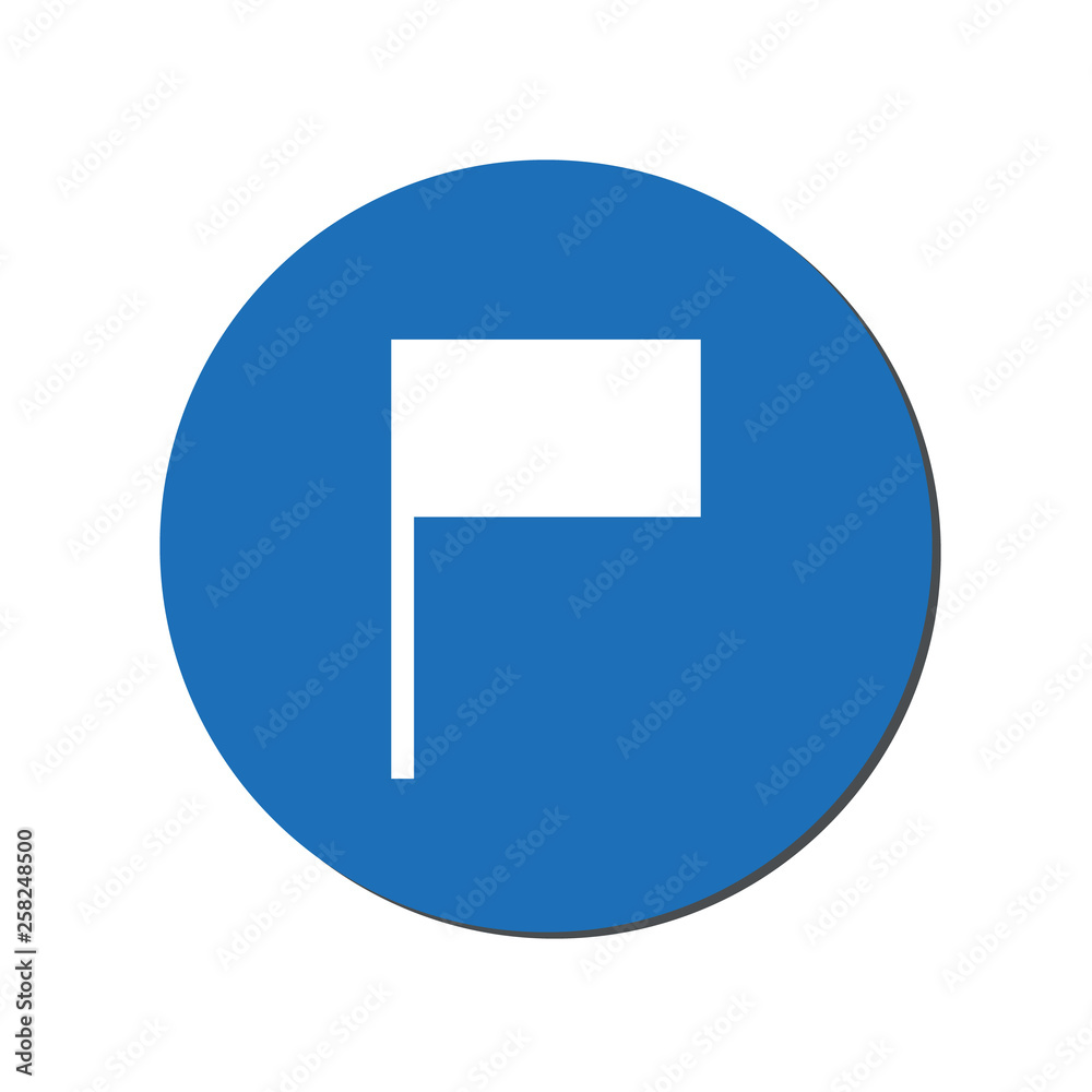 Flag icon. Location marker symbol. Flat design style. eps10 Flag icon. Location marker symbol. Flat design style. eps10