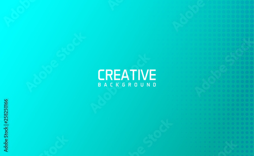 creative abstract background with halftone. minimalist design concept with tosca color. vector illustration