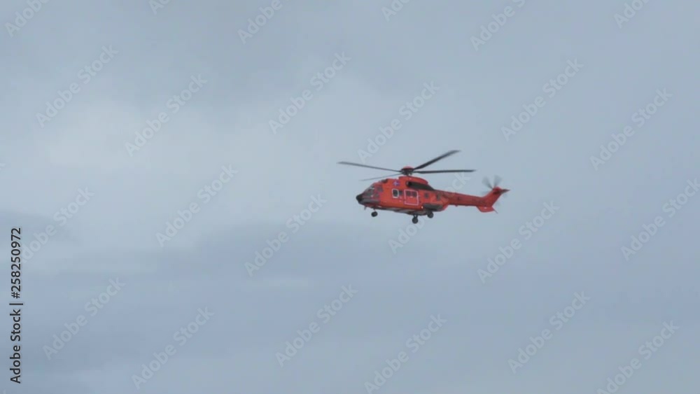 Helicopter flies through the air. Helicopter flies through the air.