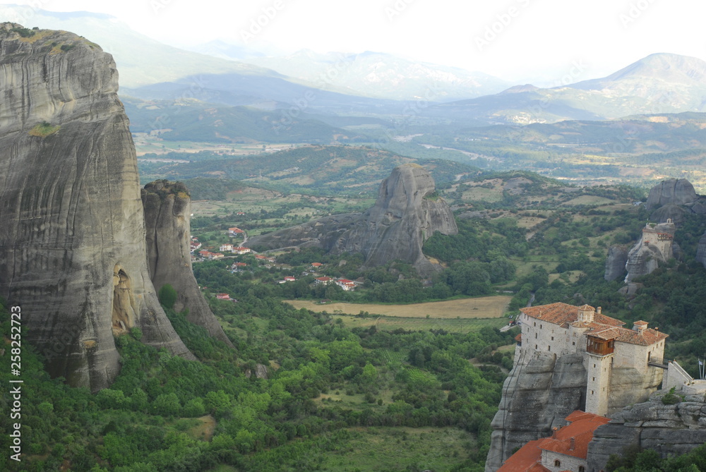 Views of the and monasteries mountains of Greece