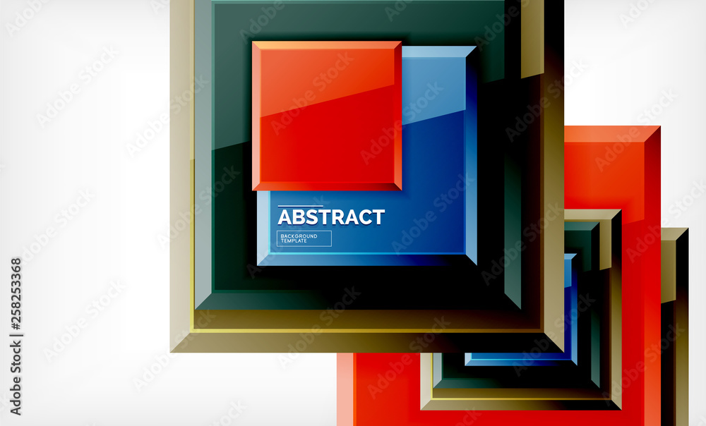 Geometric abstract background, modern square design Geometric abstract background, modern square design