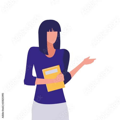 young girl student modeling