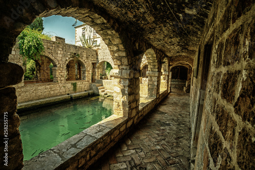Tvrdalj Castle in Stari Grad, island of Hvar, Croatia - Tvrdalj Castle is the historical site once was the residence of Renaissance poet Petar Hektorović, famous poet of Croatia.