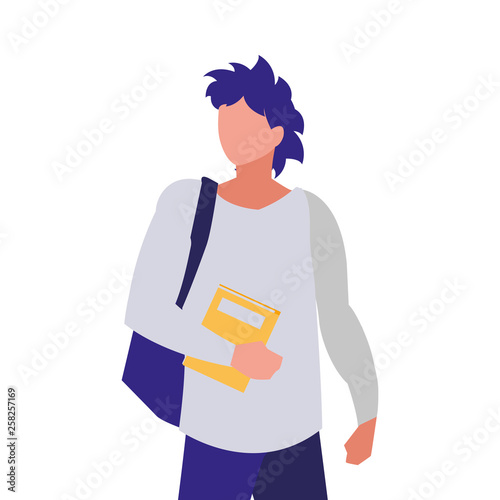 young boy student modeling