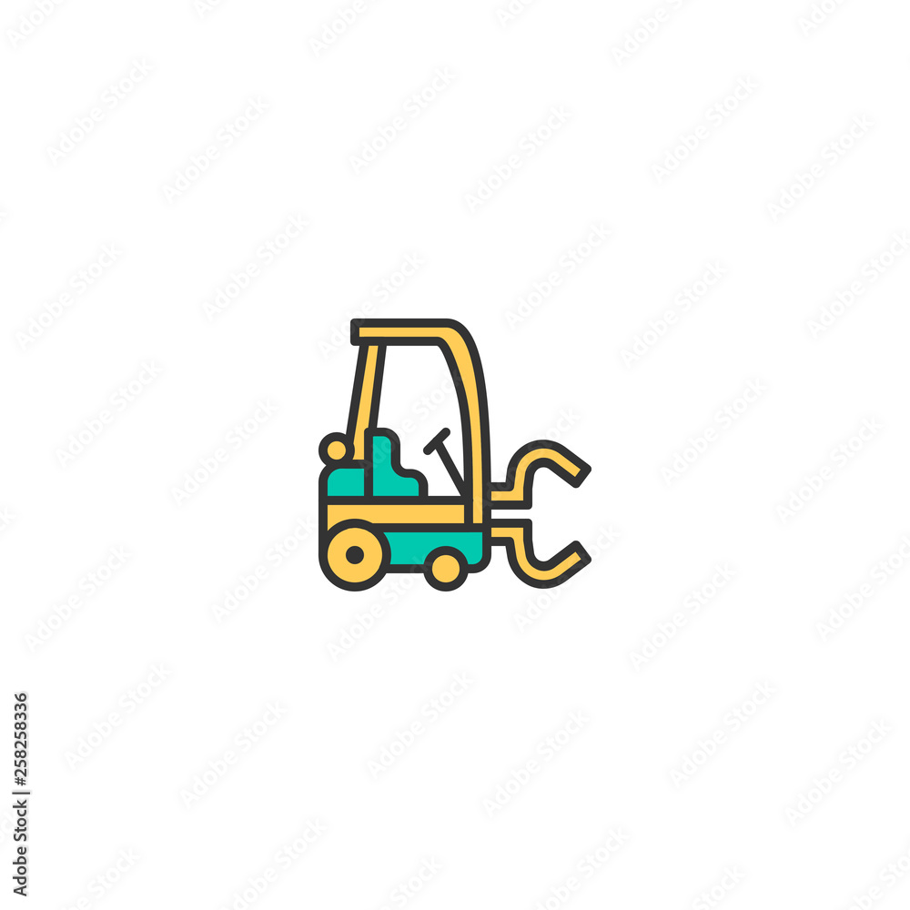 Forklift icon design. Transportation icon vector design
