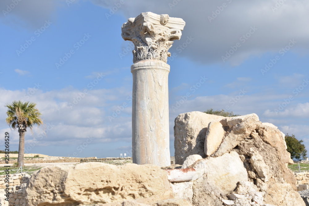 Corinthian Column Medium Shot, Kourion, Cyprus