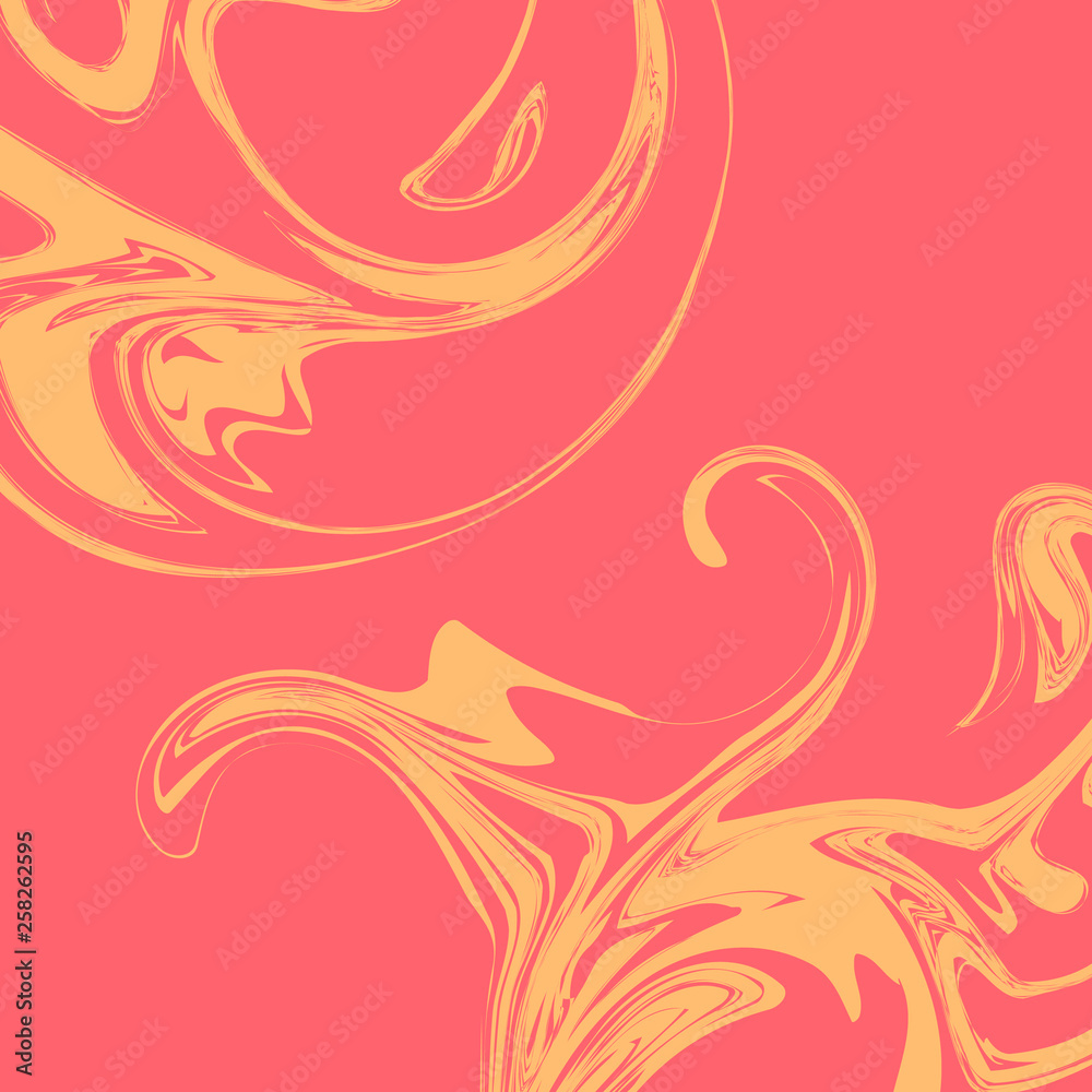 Fototapeta premium Abstract background with twirl fluid shapes. Vector illustration.