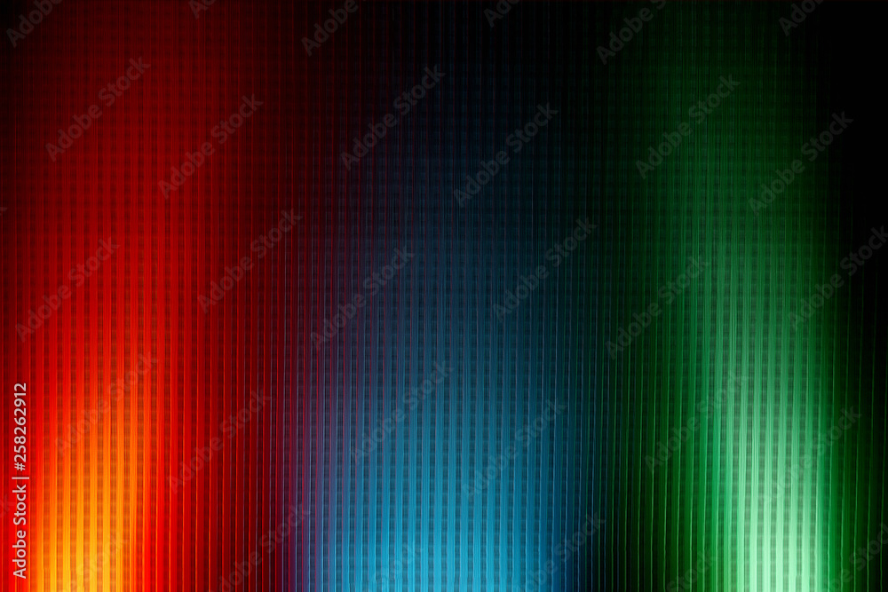 Rays of orange, red, blue and green light Rays of orange, red, blue and green light