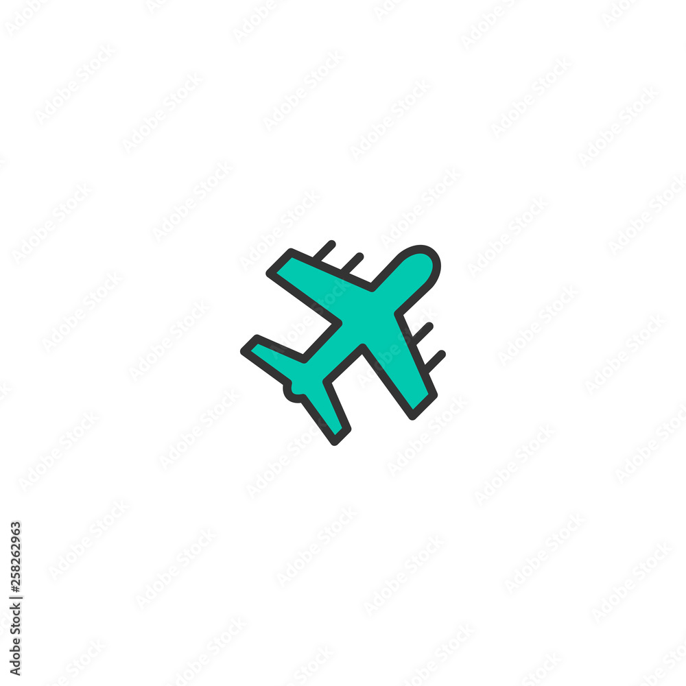 Obraz premium Aeroplane icon design. Transportation icon vector design