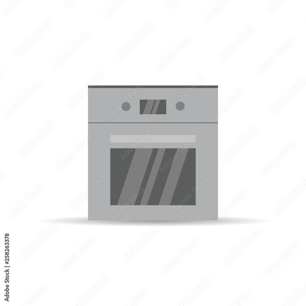 Vector illustration in flat style with electricity stove Vector illustration in flat style with electricity stove