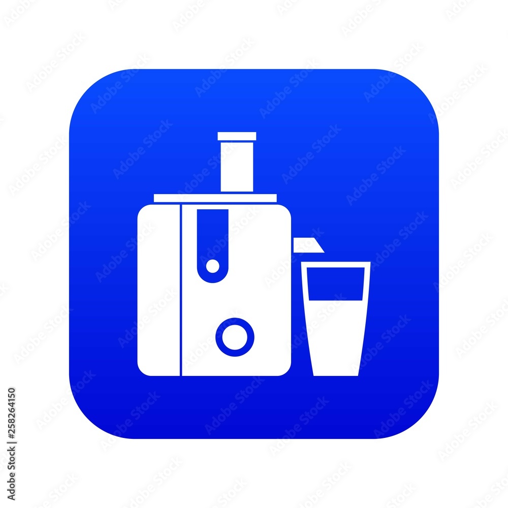 Juicer icon digital blue for any design isolated on white vector illustration Juicer icon digital blue for any design isolated on white vector illustration