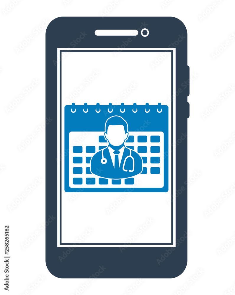 Online doctor appointment icon icon. Flat style vector EPS.