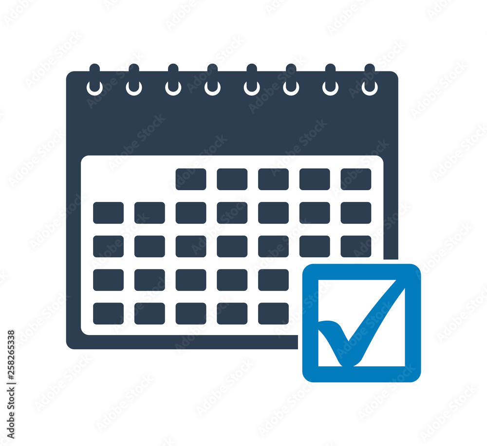 Schedule management icon. Flat style vector EPS.