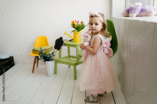 Portrait of a beautiful smiling little girl © andriyyavor