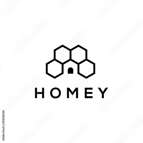 honey home logo design template