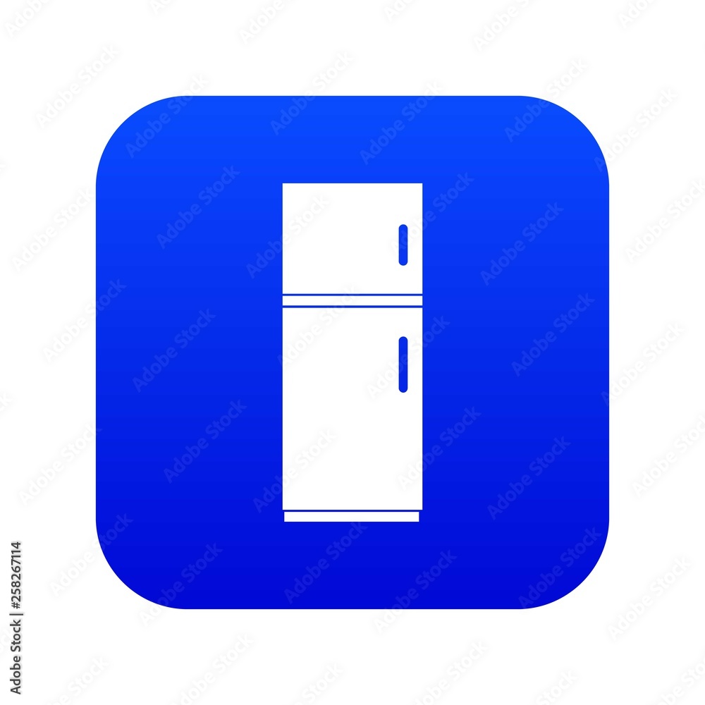 Refrigerator icon digital blue for any design isolated on white vector illustration
