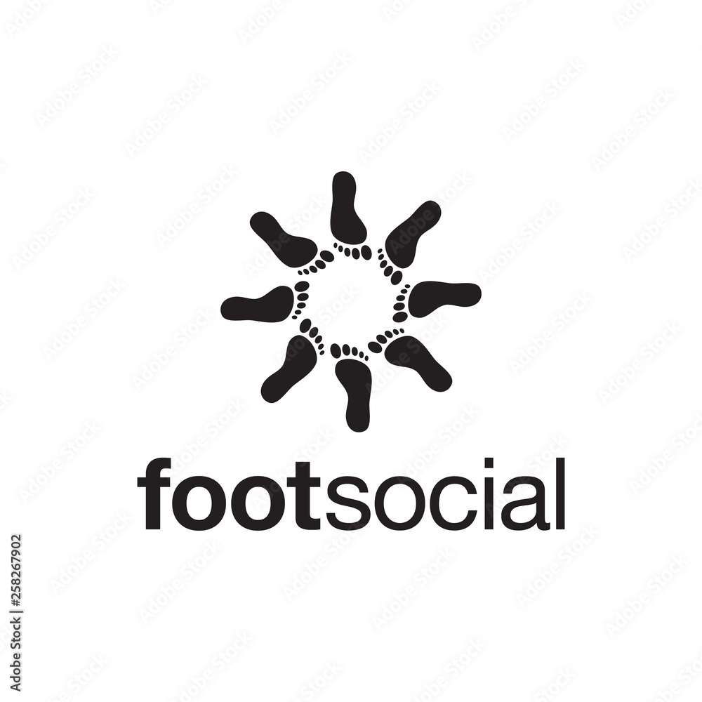 foot social community logo design concept foot social community logo design concept