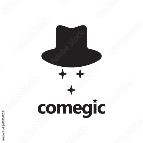 magic comedy logo design concept