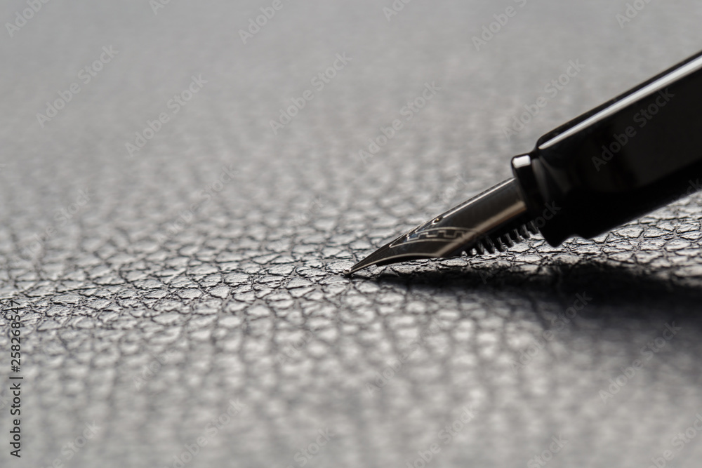 Fountain pen with clipping path on black background Fountain pen with clipping path on black background
