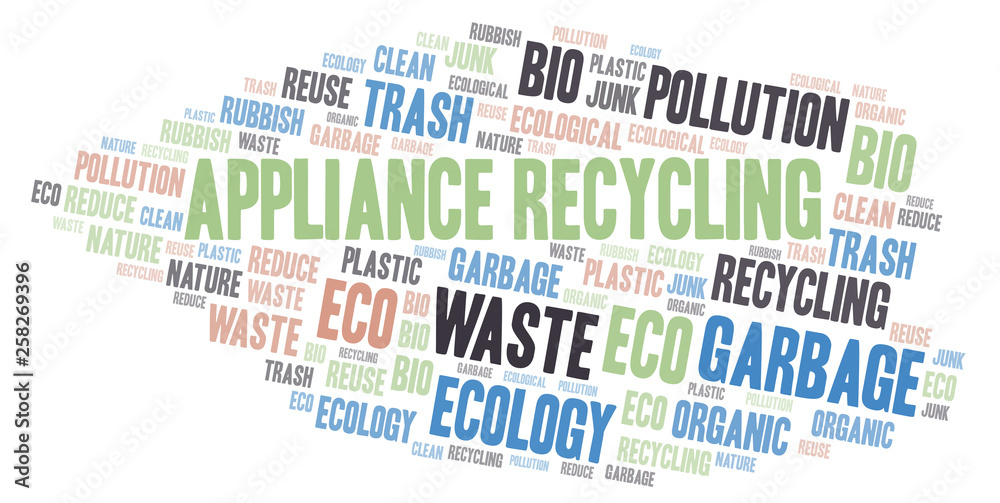 Fototapeta premium Appliance Recycling word cloud.