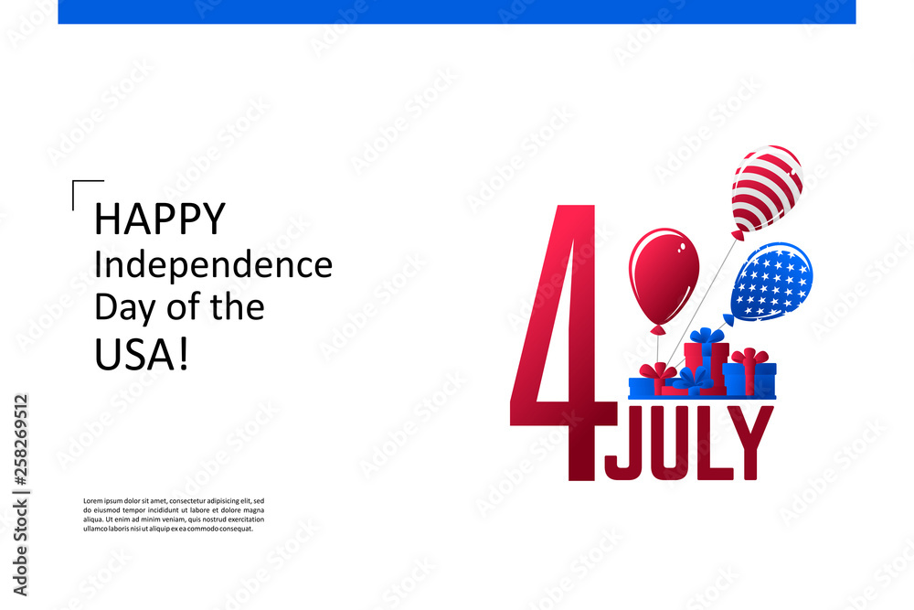 Fototapeta premium July 4 - Independence Day of the USA