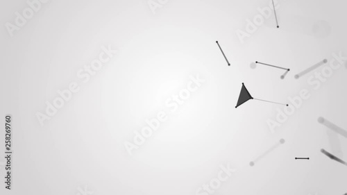 Beautiful 3d animation of the Global Digital Network Growing with geometric Flying. Business Concept. Looped. HD 1080.  Big data technology concept.