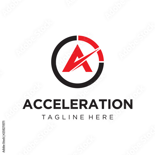 Free Download illustration logo from letter A with speed acceleration logo design concept - GFXLoad