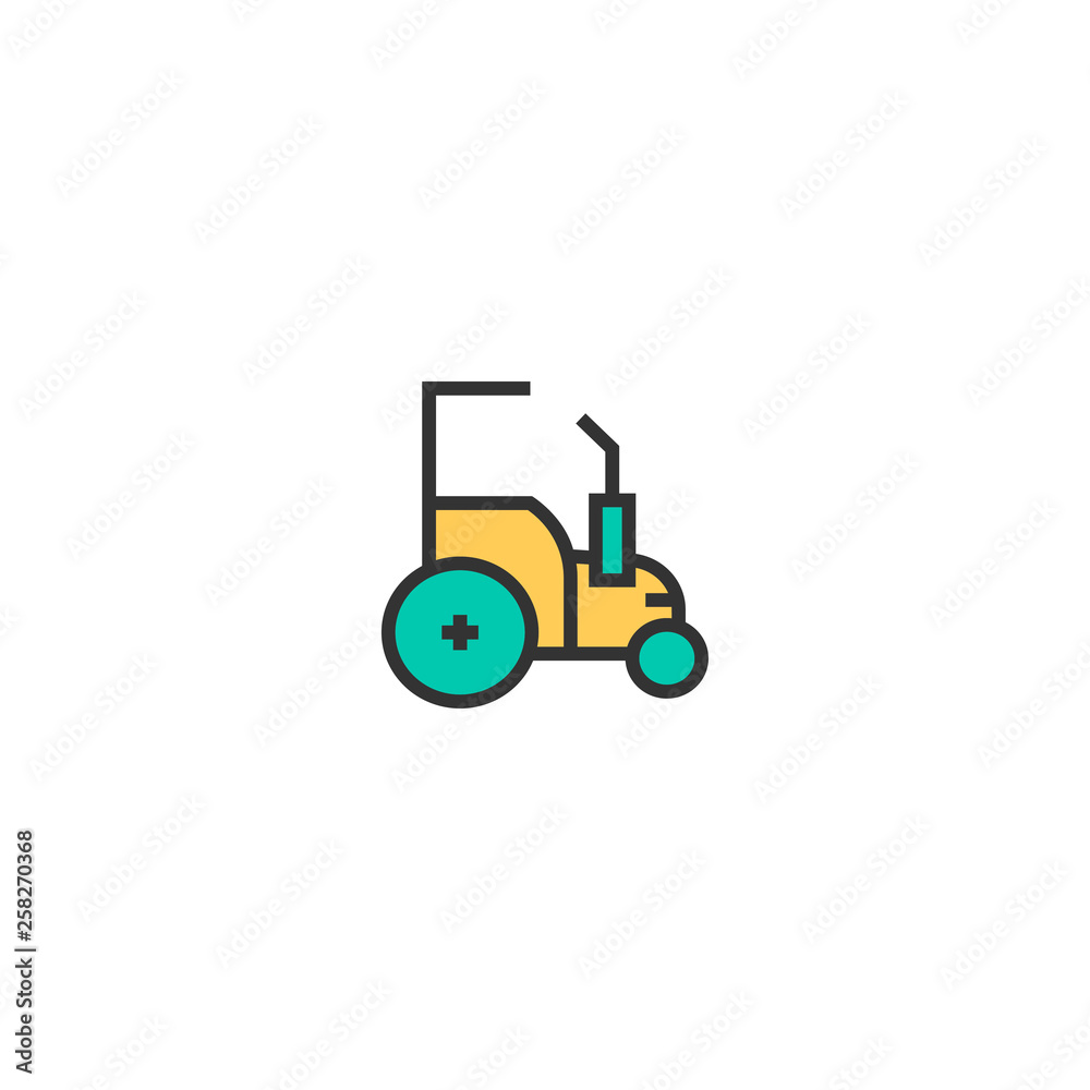 Fototapeta Tractor icon design. Transportation icon vector design