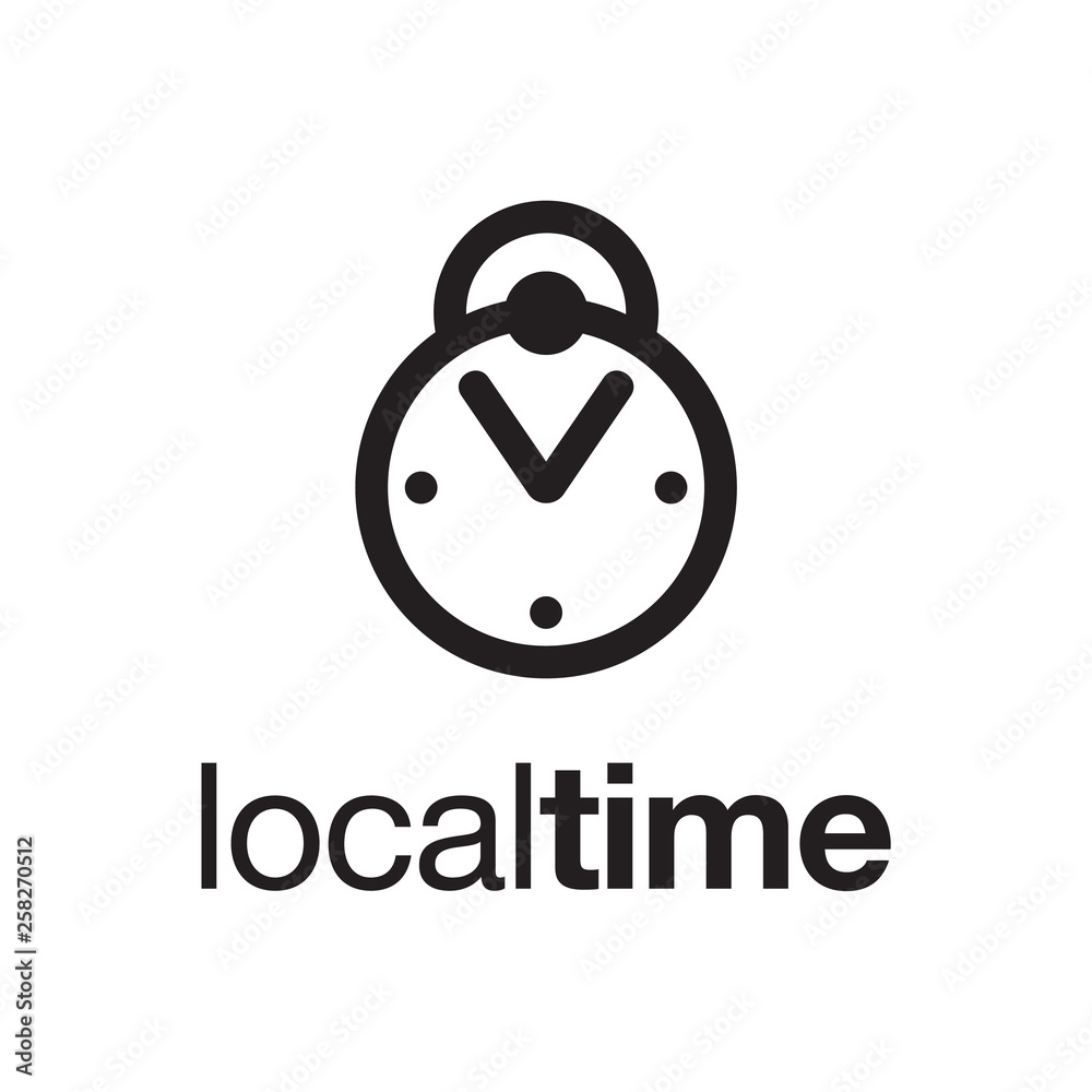 illustration logo combination from map pin or location with clock or time logo design concept illustration logo combination from map pin or location with clock or time logo design concept