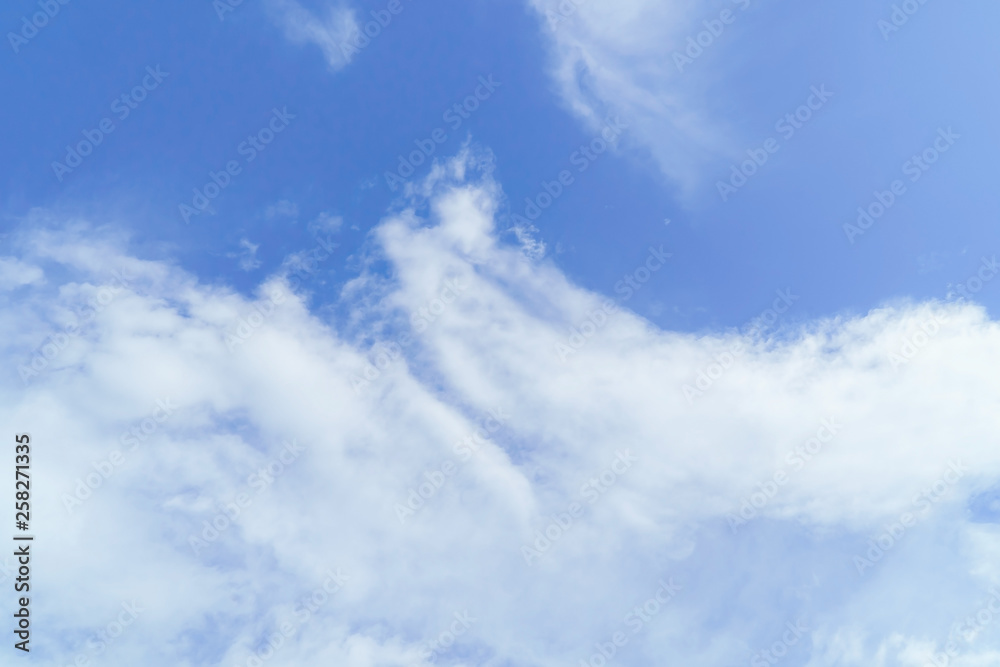 Softness of the blue sky with clouds for the background, blue sky and clouds.
