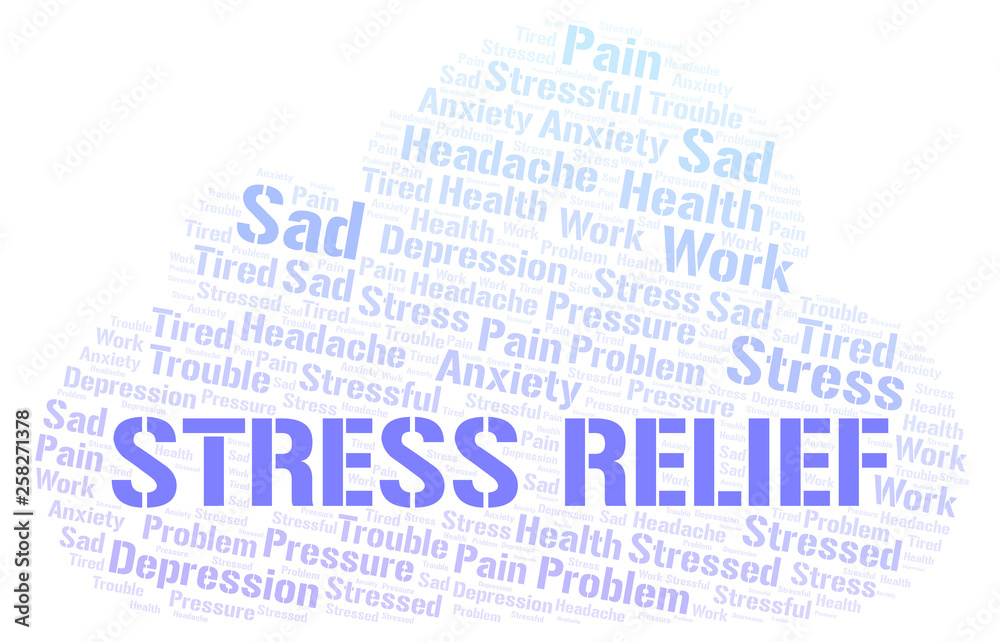 Obraz premium Stress Relief word cloud.
