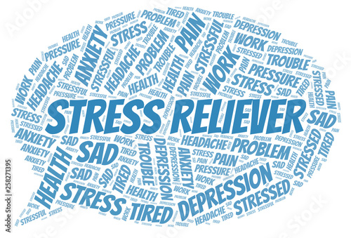 Stress Reliever word cloud.