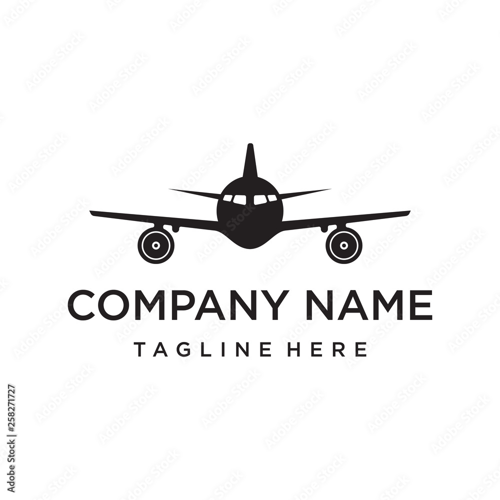 illustration logo from plane or airplane vector logo design concept illustration logo from plane or airplane vector logo design concept