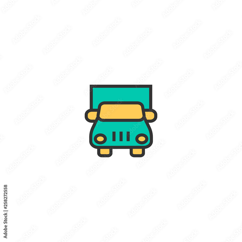 Truck icon design. Transportation icon vector design