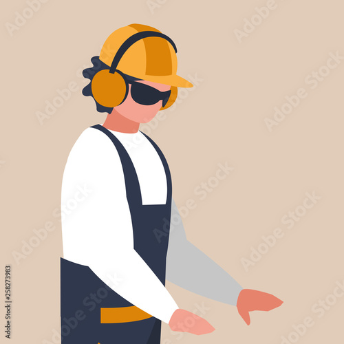 industrial worker avatar character