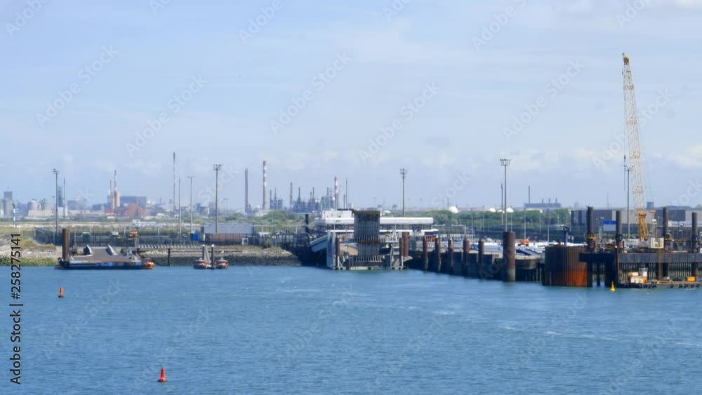 Ferry docks facilities in the port of Dunkirk, France Ferry docks facilities in the port of Dunkirk, France