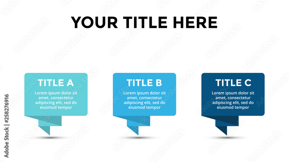 Obraz premium Vector banners infographic template. Stickers presentation slide. Business labels concept infographics. 3 options, parts, steps, processes.
