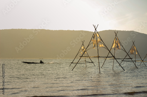 sailing boat at sunset