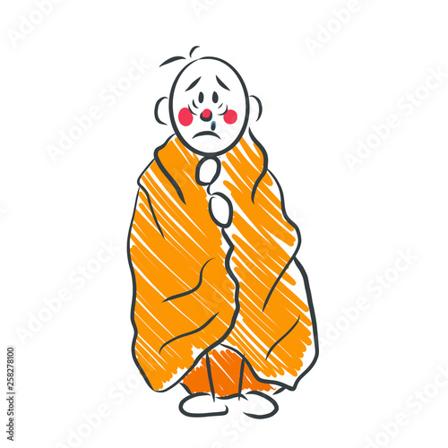 Grippe, Figur ist krank