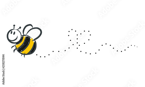 Biene, Hummel malt Herz in die Luft