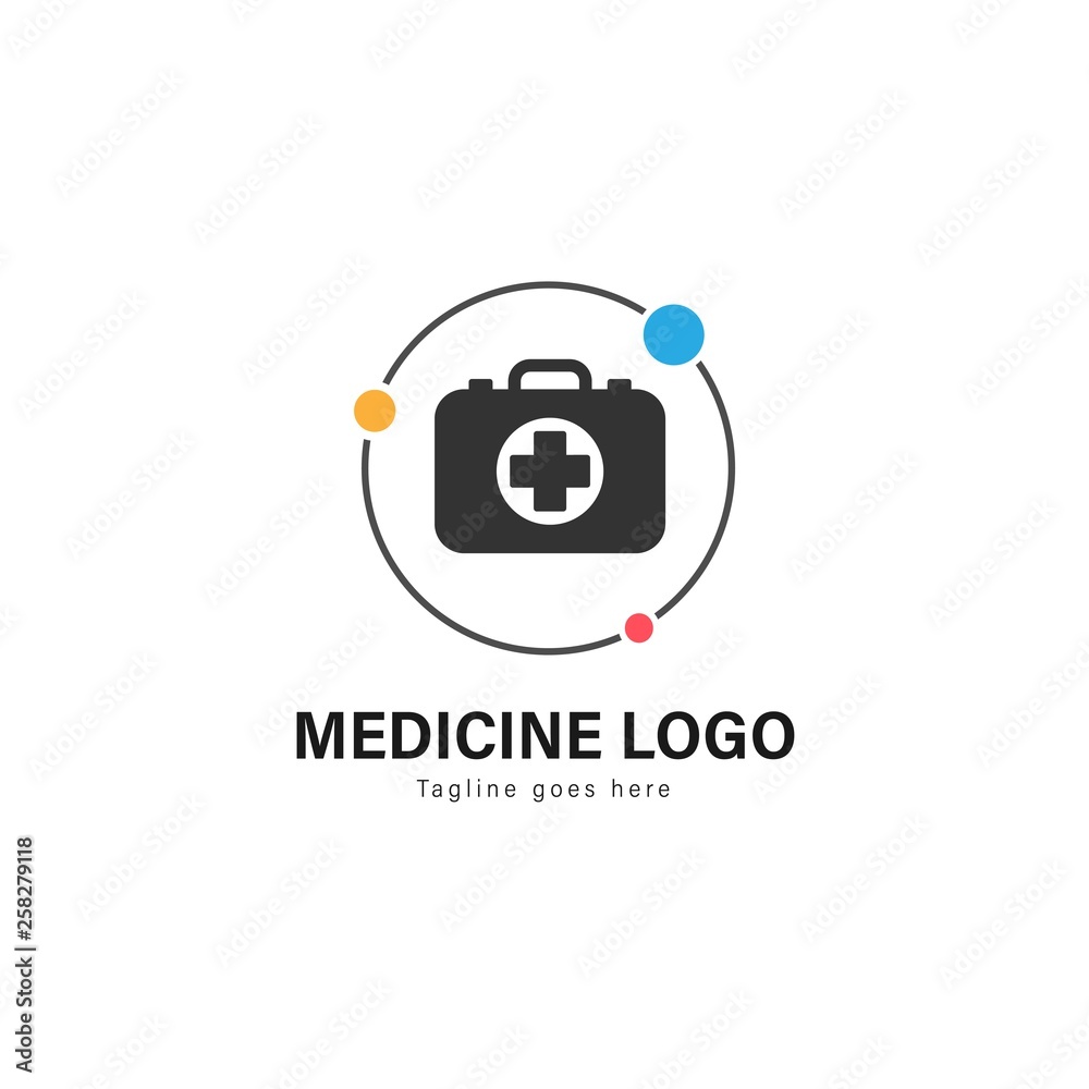 Medic logo template design. Medic logo with modern frame vector design Medic logo template design. Medic logo with modern frame vector design