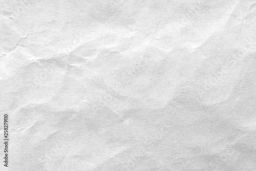 White crumpled paper texture background. Close-up.