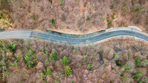 Drone view of the Rampe de Laffrey in the Alps Grenoble France photo