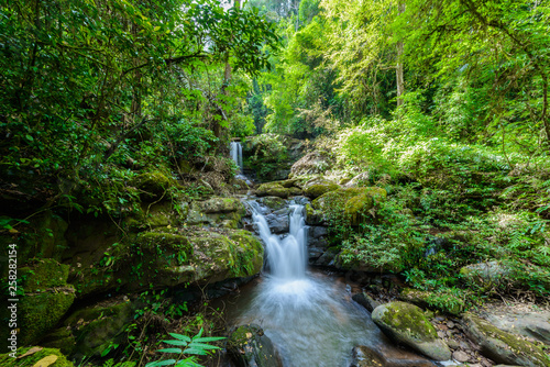 Nature Landscape of Sapan Waterfall at Sapan village, Boklua District